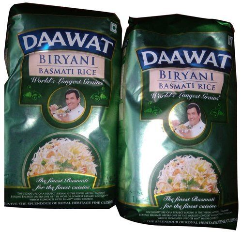 100 Percent Natural Long Grain Daawat Biryani White Basmati Rice, 1 And 5 Kg