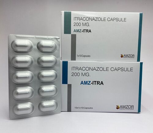AMZ-ITRA Itraconazole 200 MG Antifungal Capsules, 10x1x10 Alu Alu Pack