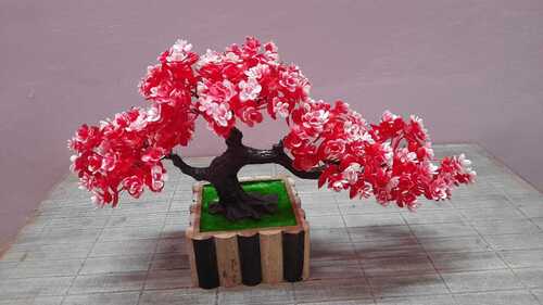 Resin Beautifully Designed Attractive Love Art Artificial Tree With Wooden Bonsai Pot