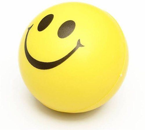 Lightweight And Portable Smiley Face Squeeze Yellow Stress Reliver Ball