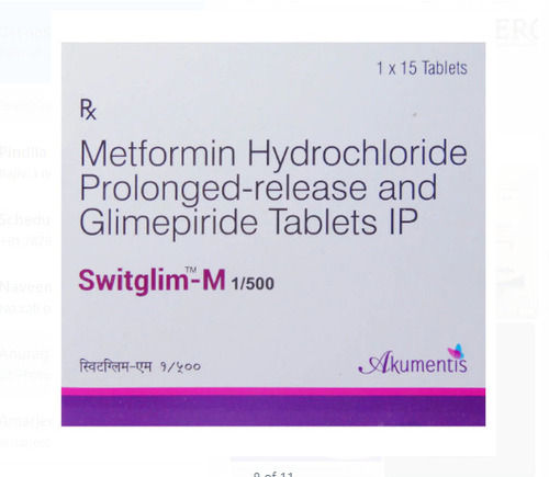  स्विग्लिम-एम मेटफोर्मिन हाइड्रोक्लोराइड ग्लिमपीराइड टैबलेट 