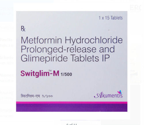 Switglim-M Metformin Hydrochloride Glimepiride Tablets  Purity: 99%