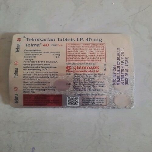 Telmisartan Tablets I.p. 40 Mg., 30 गोलियों का पैक