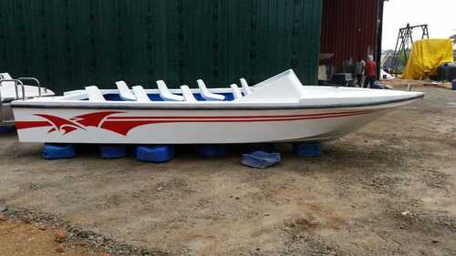 White 8 Seater Frp Speed Boat