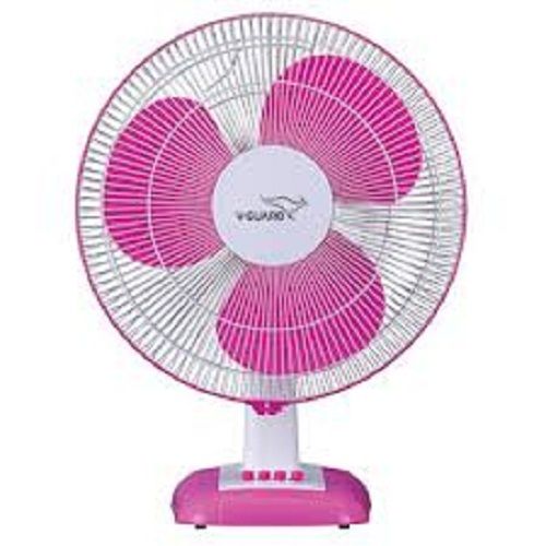 Light Weight And Good Quality Material Pink And White Color Table Fan
