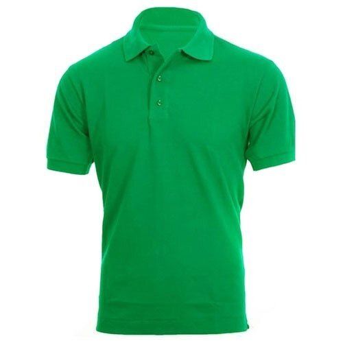 Men'S Half Sleeves Cotton Plain Green Casual T-Shirt  Age Group: 25 To 35