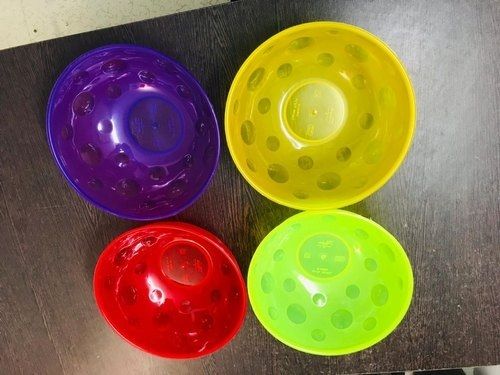 Multi Color Round Plastic Bowl With Light Weight And Sturdy For Domestic Use