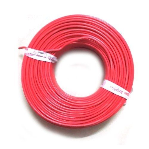Plain Red Colour Electrical Wire For Home And Industrial Use With 20m Lenght