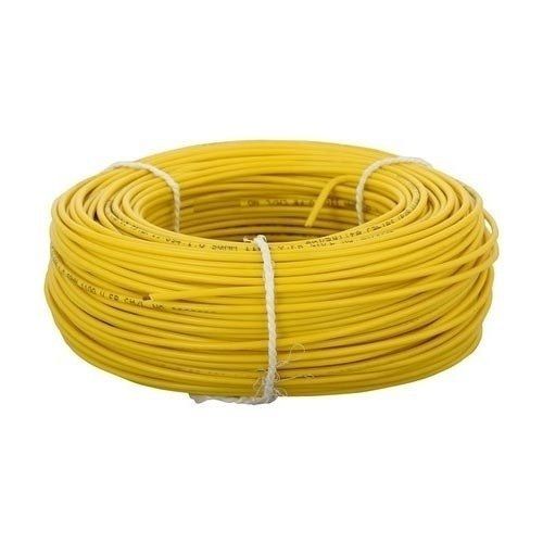 Plain Yellow Colour Electrical Wire For Home And Industrial Use With 30m Lenght