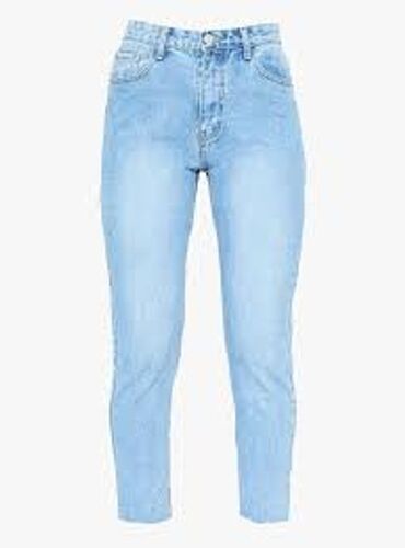 Regular Casual And Trendy Breathable Denim Sky Blue Men'S Slim Fit Jeans 