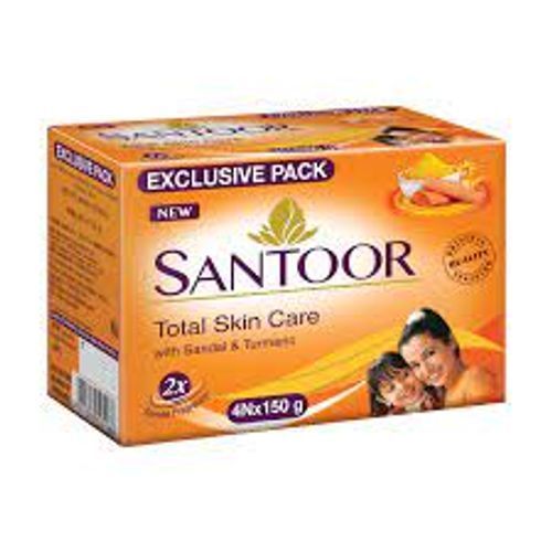 Total Skin Care Sandal & Turmeric Santoor Soap ,125 G (Pack Of 8) Gender: Female