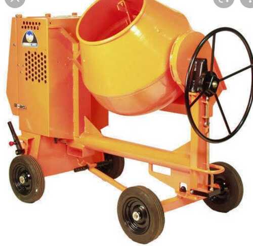 Yellow Construction Concrete Mixer, Color Coated And Mild Steel Drum Material