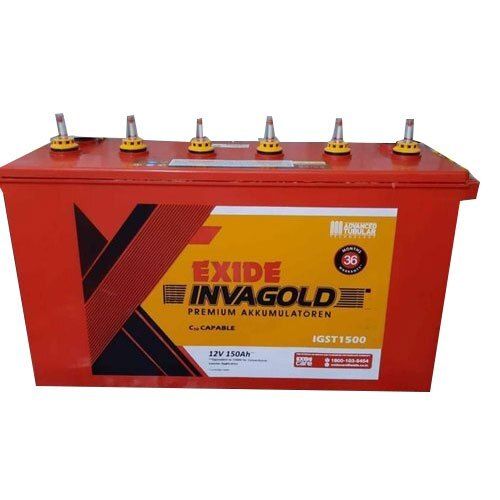 12 Volt Rectangle Shape Invagold Inverter Battery With 150 Ah Weight: 17.2  Kilograms (Kg)