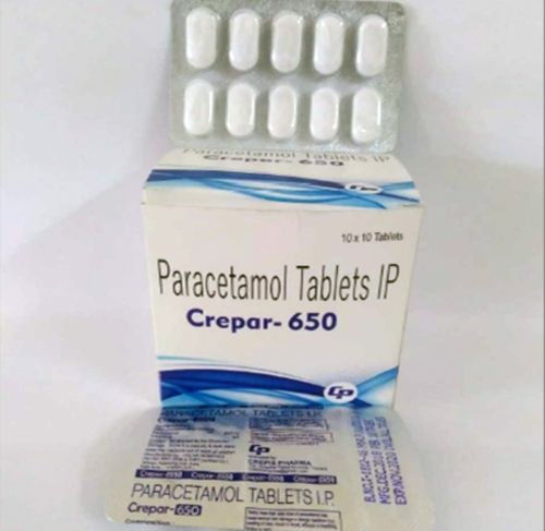 Crepar-650 Paracetamol Tablets Ip (10X10 Tablets) General Medicines