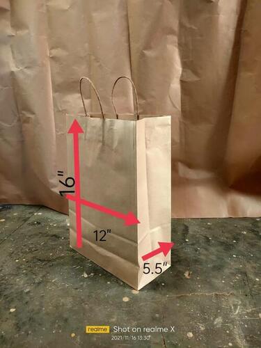 Double String Plain Brown Paper Packaging Bags For Shopping And Shipping