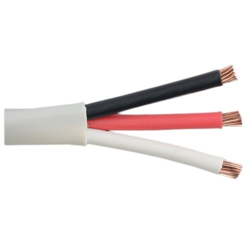 प्रीमियम क्वालिटी कंडक्टर में सफ़ेद रंग के तीन कोर और ट्विन फ्लैट इलेक्ट्रिकल वायर केबल सामग्री: तांबा