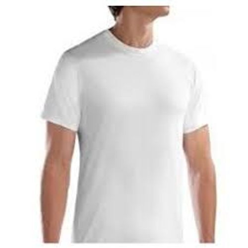 White All Weather Gear Men'S Polyester Round Neck T-Shirt