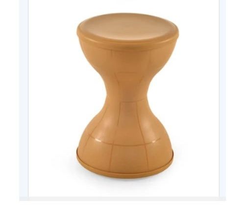 Elegant Look Comfortable Environment Friendly Solid Sandy Brown Plastic Stool Home Furniture