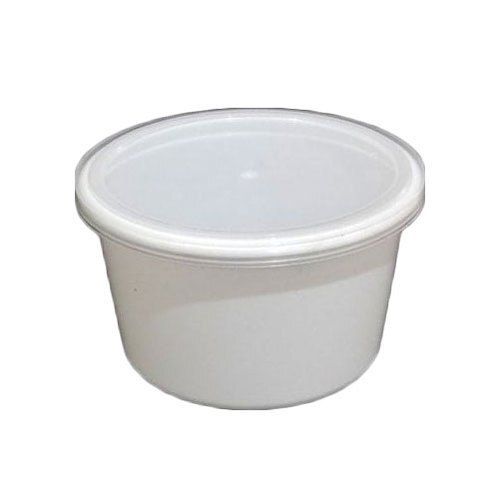 White Leakproof And Reusable Polypropylene Round Plastic Food Container For Multiple Use