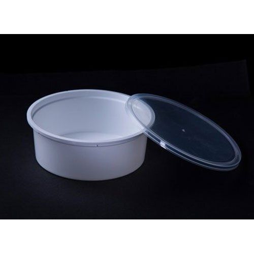 Leakproof And Reusable Round White Plastic Container For Food Storage