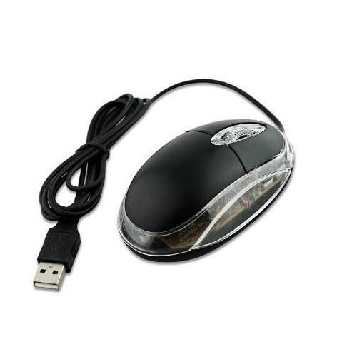 Long Durable Black USB Optical Mouse With Curser For Laptop And Computer Purpose