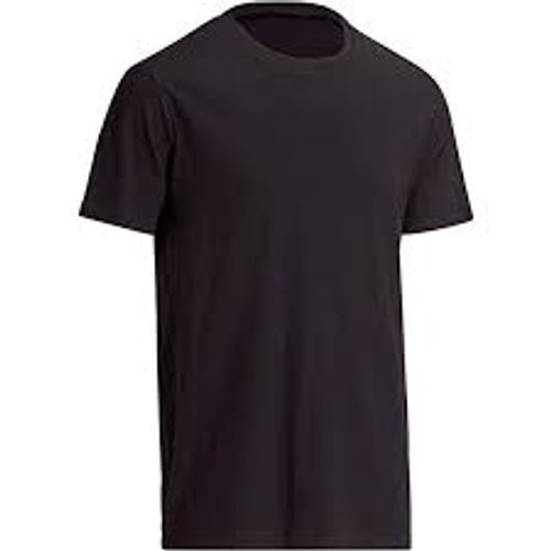 Black Short-Sleeve Comfort Machine Wash Mens Sports T Shirt