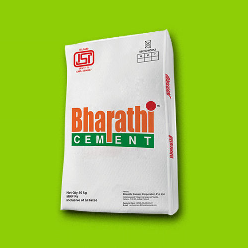 Acid-Proof Weather Friendly Quick Drying Easy To Handle Durable Strong Portland Grey Bharathi Cement