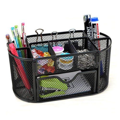 Black Color Metal Quality Easy Portable Mesh Organizer