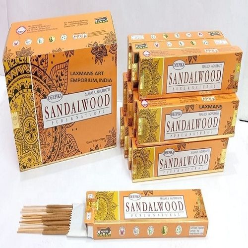 Charcoal Free And Non Toxic Sandalwood Agarbatti Made From All Natural Ingredients Burning Time: 20-40 Minutes Minutes