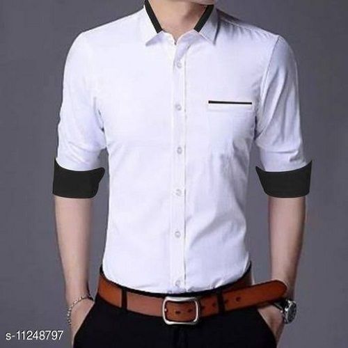 Men Full Sleeves Breathable And Light Weight Soft Cotton Plain White Formal Shirt Age Group: 19 - 25