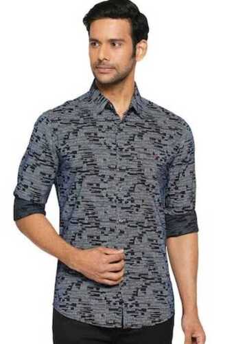 Mens Regular Fit And Breathable Cotton Printed Shirts For Casual Wear Collar Style: Classic