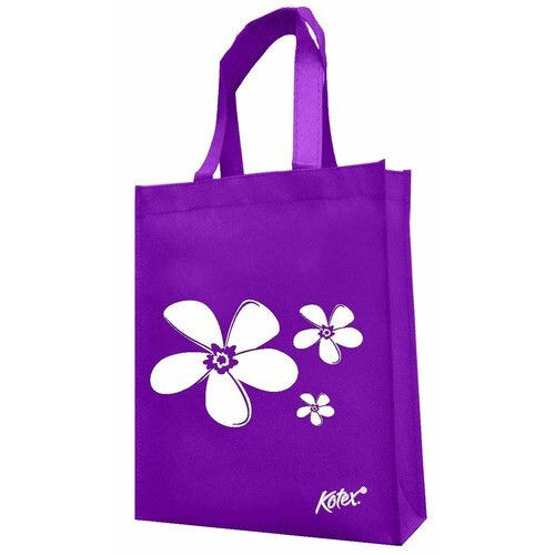 Purple Color Printed Polypropylene Non Woven Bags