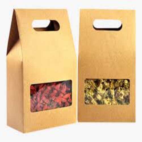 Paper Rectangular Shape Brown Disposable Box Used In Food Packaging