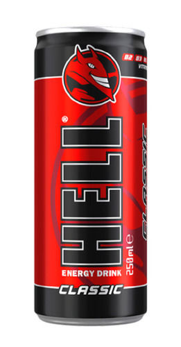 Refreshing And Mouthwatering Taste Classic Hell Energy Drink Suitable For Daily Consumption, 250ml