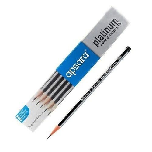 Wooden Light Weight Apsara Platinum Extra Dark Pencils For Easy And Smooth Writing