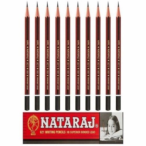 Wooden Light Weight Easy And Comfortable Writing Bonded Lead Hb Natraj Writing Pencils