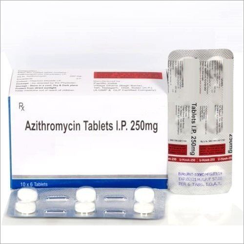 Rx Azithromycin एंटीबायोटिक Tablet Ip 250 Mg समाप्ति तिथि: 2 वर्ष