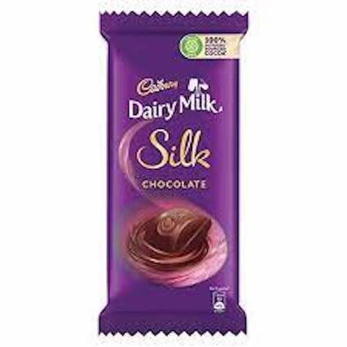 Brown Creamy Smooth Delicious And Sweet Taste Cadbury Silk Dairy Milk Chocolate