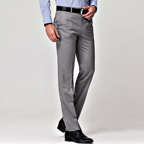 Buy Men's Grey Slim Fit Stretch Formal Pants Online In India
