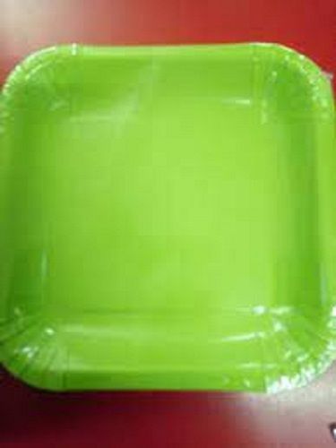 Disposable And Eco Friendly Silver Coated Lime Square Paper Plates For Event