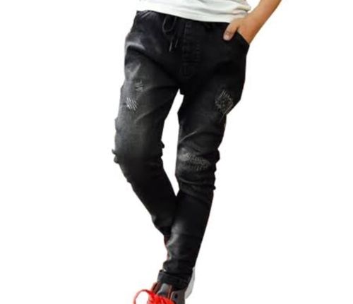 Kids Comfortable And Breathable Summer Wear Lightweight Black Denim Jeans  Age Group: >16 Years