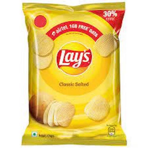 Rich Delicious Taste Crispy And Crunchy Plain Classic Salted Lays Potato Chips Packaging: Bag