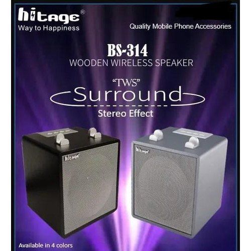 Bs-314 Loud Bass And Treble Compatible Portable Wireless Black Bluetooth Speaker Usage: Home Theater