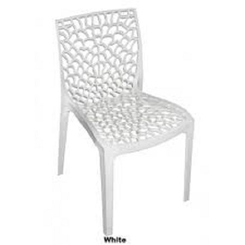 Designer Dust Proof Light Weight Sturdy Constructed Durable White Plastic Chair