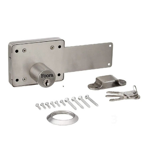 Foora Silver Finish Iron Body 3 Turn Door Lock