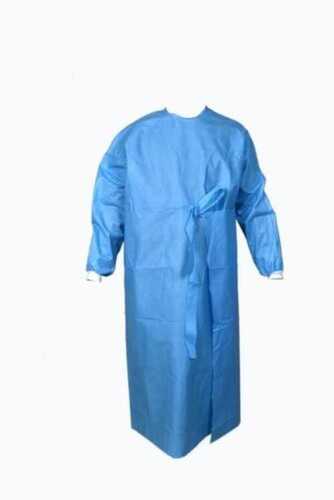 Blue Long Sleeve Skin Friendly Light Weight Long Lasting Fine Finish Attendant Gown