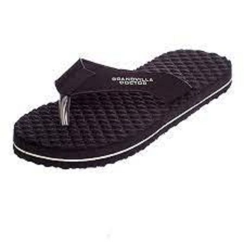 Men Casual Wear Comfortable Slip Residence Black Rubber Chappal