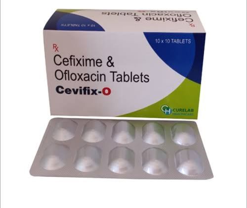 Medicine Grade Pharmaceutical Cevifix-O Cefixime And Ofloxacin, 10 X 10 Tablets Pack