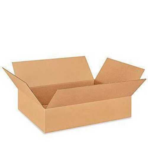 Plain Brown Rectangular Paper Corrugated Box For Packaging