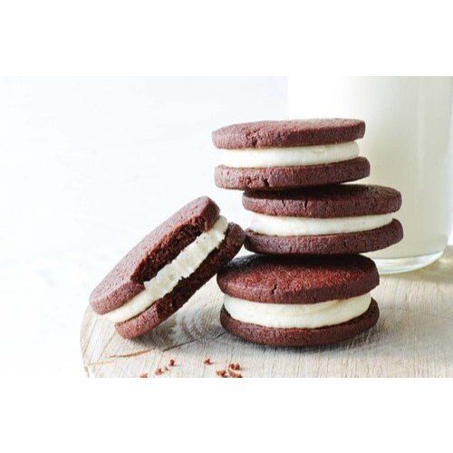 Yummy And Tasty Round Chocolate Cream Biscuits 